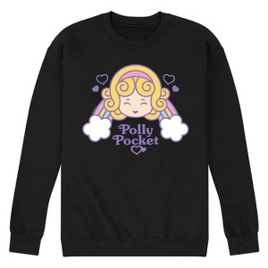Men's - Polly Pocket - Polly Pocket Rainbow Hearts Graphic Fleece Sweatshirt - 1 of 4