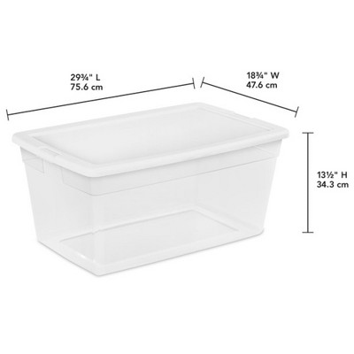 ClearView 90-Quart Stackable Storage Bin with Secure Lid, 8-Pack