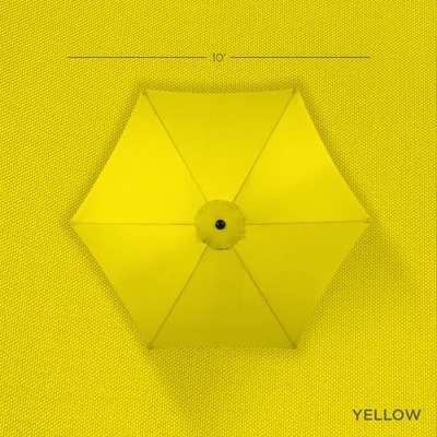 10ft Yellow Steel Market Patio Umbrella with Crank and Tilt