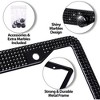 Zone Tech Shiny Bling Rhinestone License Plate Cover Frame –Classic Black Sparkly Crystal Bling Stainless Steel Car Novelty/License Plate Frame - 2 of 4