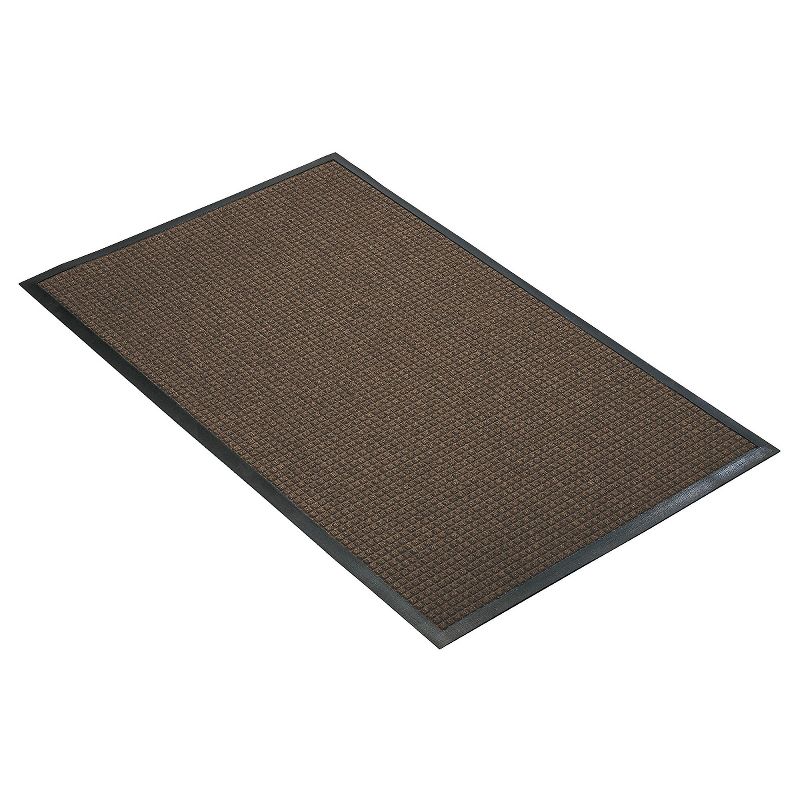 3&#39;x5&#39; Solid Dotted Doormat Brown/Black - HomeTrax, 1 of 5