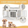 Dog Furniture Crate, 47" Large Dog Crate Furniture w/ 2 Storage Draws & Removable Divider for Large/Medium/Small Dogs - 2 of 4