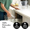 Aqua Optima 6-Cup Water Filter Pitcher Bundle, 1 Evolve+ Filter, Reduces Microplastics, BPA Free, WQA Certified, Oria Design (White) - 3 of 4