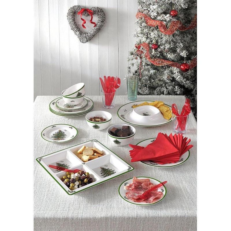 Spode Christmas Tree Melamine Chip and Dip, 14 Inch, 2 of 5