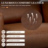 Leisure Swivel Recliner Chair, Single Sofa with Adjustable High Backrest-Brown - 4 of 4