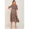 PinkBlush Multi-Color Floral Smocked Tiered Maternity Midi Dress - 4 of 4