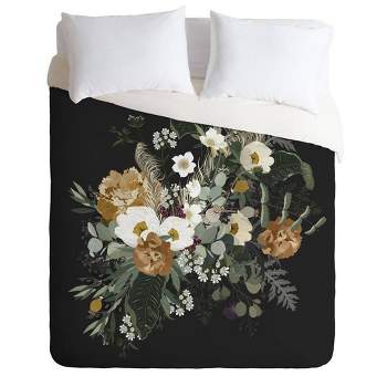Iveta Abolina Paloma Night Comforter & Sham Set Black - Deny Designs