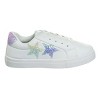 Kensie Girls White Casual Sneakers with Lace Up Closure and Glittery Accents  (Little Kid/Big Kid) - 3 of 4