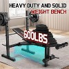 OPPSDECOR 8 in 1 600LBS Adjustable Weight Bench Press Set with Squat Rack Leg Extension Leg Curl, Foldable Incline Decline Flat Workout Training Bench - 4 of 4
