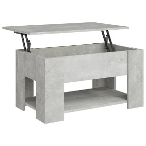 vidaXL Modern Coffee Table in Concrete Gray - Engineered Wood Table with Storage Space, Durable, Stylish and Convenient - 31.1"x19.3"x16.1" - 1 of 4