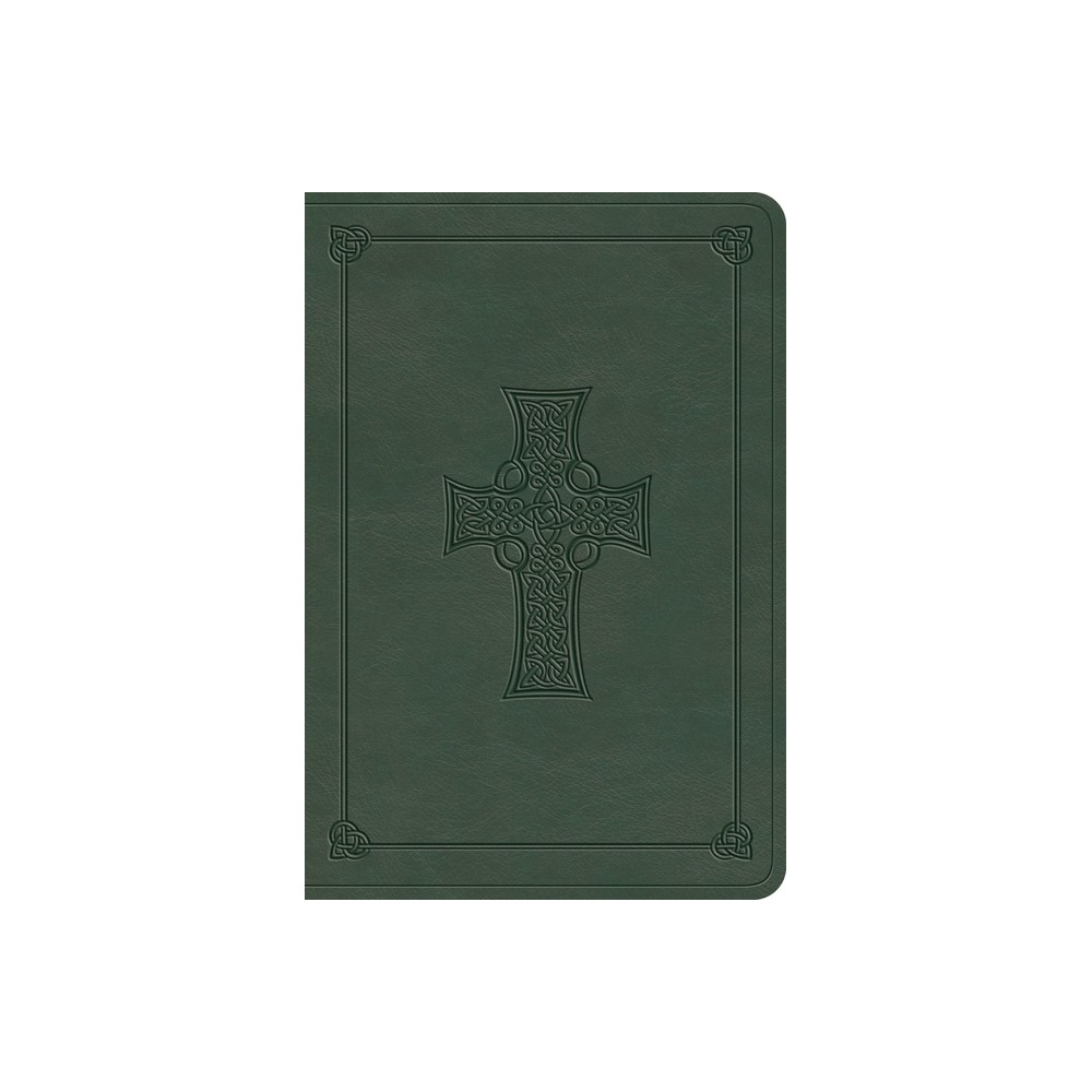 ESV Large Print Value Compact Bible (Trutone, Quiet Forest, Celtic Cross Design) - by Esv Bibles (Leather Bound)