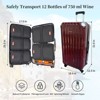 OenoTourer 12-Bottle Wine Travel Suitcase – TSA Lock, Insulated Insert Bag with Ice Pack Pocket, Perfect for Airplane Travel - 4 of 4