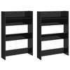 vidaXL Wall Shoe Cabinets 2 pcs High Gloss Black 23.6 in.x7.1 in.x35.4 in. Engineered Wood - 2 of 4