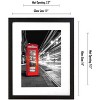 Americanflat 11x14 Picture Frame with Shatter-Resistant Glass - Set of 4 - Use as 8x10 Frame with Mat or 11x14 Frame Without Mat - Black - 2 of 4