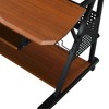 Synthetic Wood Modern Rectangular Music Desk with Speaker Shelves and Cable Management - 2 of 4