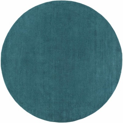 Hauteloom Brockton Solid Wool Teal Area Rug