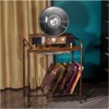 SEVOBAL Utility Storage Shelves Turntable Stand with Record Storage for Living Room and Home Audio Space, Antique brown, 25.98"*14.17"*3.54" - 4 of 4