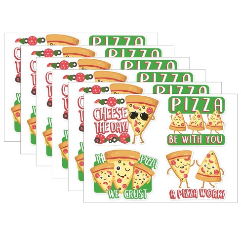 Eureka® Jumbo Scented Stickers, Pizza Stickers, 12 Per Pack, 6