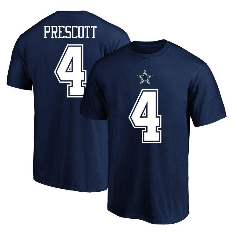 NFL Dallas Cowboys Men's Dak Prescott Big & Tall Short Sleeve Cotton Core T-Shirt, 1 of 3