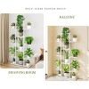Acekool 5-Tier Plant Stand for Indoor & Outdoor, 9-Pot Capacity, Corner Plant Shelf, White Metal Frame Display Rack for Living Room, Balcony, Patio - 2 of 4