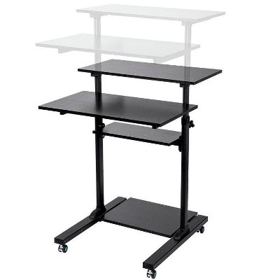Monoprice Height Adjustable PC Workstation Cart for Sit-Stand