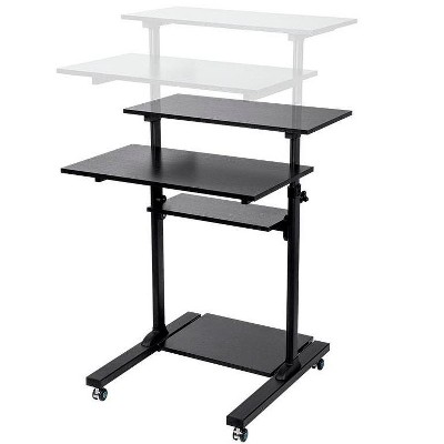 Workstream by Monoprice Height Adjustable PC Workstation Cart for Sit-Stand