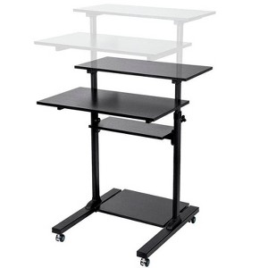 Monoprice Height Adjustable PC Workstation Cart for Sit-Stand - 1 of 4