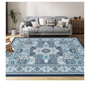 Nasitip Area Rugs,Washable Rugs Floor Carpet, Vintage Rugs for High Traffic Areas,  Non-Slip Rug for Dining Room Office Home Decor - 1 of 4