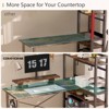 COMHOMA Office Desk 55" Computer Desk with Shelves L Shape Corner Desk with Monitor Stand Brown - 4 of 4