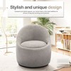 Modern Barrel Swivel Chairs with Concealed Storage, Round Upholstered Accent Chairs - 2 of 4