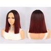 Unique Bargains Women's Medium Long Straight Hair Lace Front Wigs with Wig Cap 14" 1PC - 3 of 4