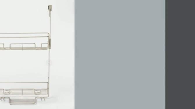 Over the Door Round Wire Shower Caddy Matte Satin - Made By Design&#8482;, 2 of 5, play video