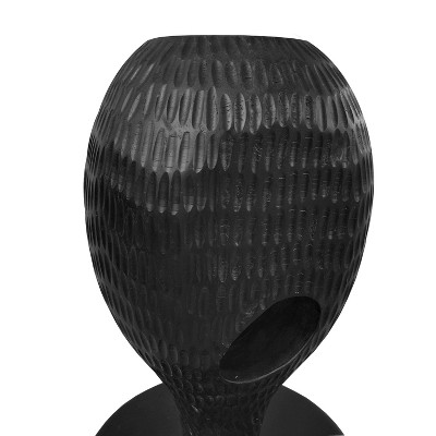 Handcrafted Black Mango Wood Round Side End Table