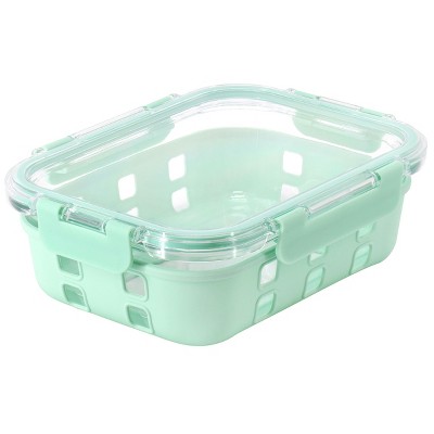 Gibson 35 Ounce Glass Container with Snap On Lid in Mint