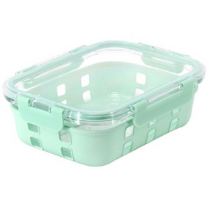 Gibson 35 Ounce Glass Container with Snap On Lid in Mint - 1 of 4
