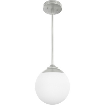 Hepburn Mini Globe LED Pendant in Brushed Nickel with Glass Shade