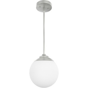 Hepburn White Cased Glass Mini Pendant Ceiling Light Fixture - Hunter Fan - 1 of 4