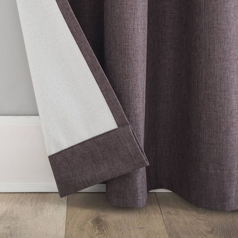 Tyrell Tonal Textured Draft Shield Fleece Insulated 100% Blackout Grommet Top Curtain Panel - Sun Zero, 6 of 9