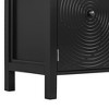 Sapphtopaz 3-Door Decorative Storage Cabinet Curved Swirl Patterned Doors Sideboard Buffet Cabinet with Storage for Kitchen, Living Room, Corridor - 4 of 4