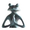 SPI Home Meditating Yoga Frog Garden Sculpture – 11" Tall Cast Aluminum Statue with Verdigris Finish for Peaceful Outdoor Decor - 3 of 3