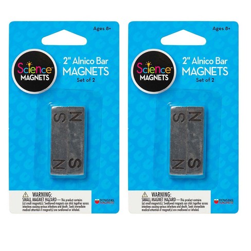 overskud løn Dyrt Dowling Magnets Alnico Bar Magnets, 2", N/s Stamped, Pack Of 2, 2 Packs :  Target