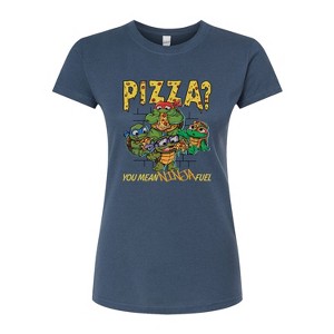 Women's - Teenage Mutant Ninja Turtles Mutant Mayhem - Pizza You Mean Ninja Fuel Juniors Fitted Graphic T-Shirt - 1 of 2
