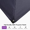 PURPLE LEAF Patio Cantilever Umbrella Teak Finished Aluminum Frame Large Offset Outdoor Sun Umbrellas with Base for Pool Garden Deck - 3 of 4