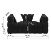 NicBex 62.2 Inch Boucle Loveseat Sofa,2-Seater Upholstered Sofa with 2 Pillows for Living Room,Office,Apartment,Black - 3 of 4
