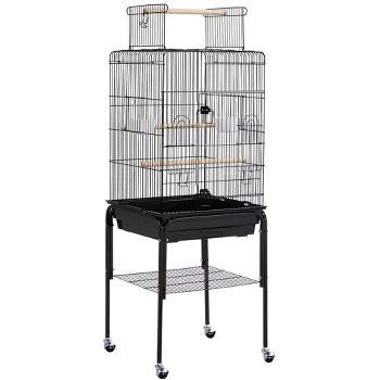 Yaheetech 47-inch Rolling Bird Cage for Small Birds Parakeet Lovebirds Cockatiel Canary