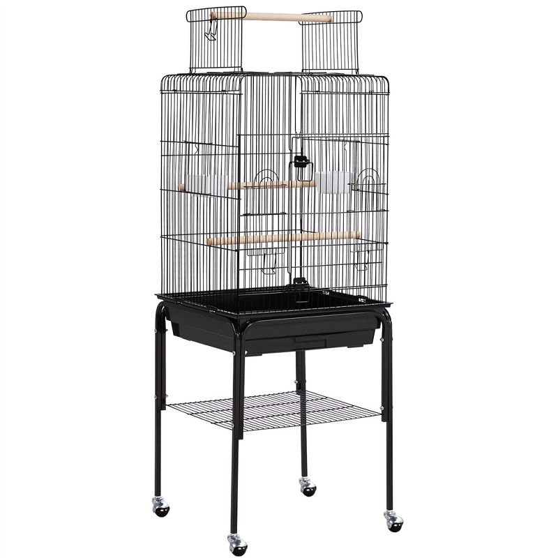 Yaheetech 47-inch Rolling Bird Cage for Small Birds Parakeet Lovebirds Cockatiel Canary, 1 of 10