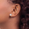 Black Bow Jewelry 7mm Hollow Ball Post Earrings in Rhodium Plated Sterling Silver - 3 of 4