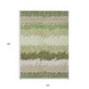 Beige And Olive Green Striped Washable Indoor Outdoor Area Rug - 3 of 4