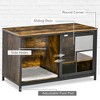 LOVMOR Wood & Steel End Table Pet House with Cushion and Sliding Doors - 2 of 4