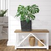 Tierra Verde 14" Citadel Serenity Planter, Self Watering Design with a Removable Plug to Avoid Over Watering, Made From Recycled Materials, Black - 3 of 4